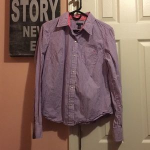 American Eagle Button Down Long Sleeve Shirt